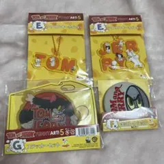 トム＆ジェリーハッピーくじ アクリルキーホルダー 缶ミラー ステッカーセット