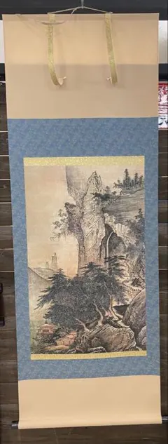 ♥掛軸　朝倉 震陵　掛け軸　骨董品 真作/榊原文翠/寿老人図/掛軸☆宝船☆AF-711 真作/榊原