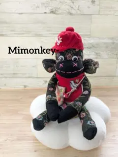 ソックモンキー ぬいぐるみ 花柄 レッドのサムネイル
