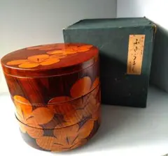 加賀彫　ふきうるしの3段重　天然木