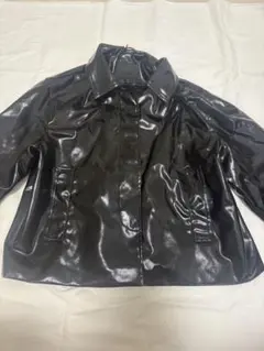 ZARA キッズ フェイクレザー ジャケット ブラック 164cmのサムネイル