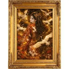 【特級・呪相図】開運アート｜金運｜繁栄｜鶴舞う姫『千鶴華舞（せんかくかぶ）』