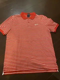 Nike ストライプ ポロシャツ レッド
