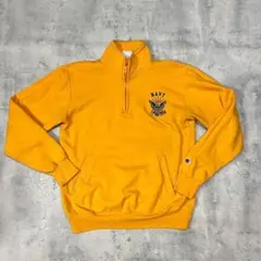 00s champion ハーフジップ navy ミリタリー 刺繍 スウェット
