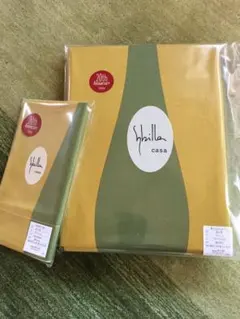 新品【シビラ】掛カバー(150×210)・枕カバー(43×63)オンダ グリーンのサムネイル