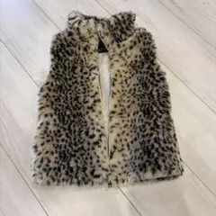 ZARA GIRLS レオパード柄 ファーベスト 110cm