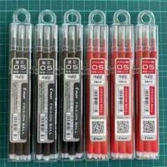 PILOT FRIXION BALL 消せるボールペン 2色（赤・黒）替芯各3Ｐ