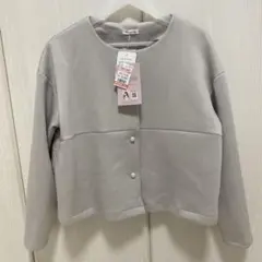新品 しまむら TT*KWAバックフリルJK 淡灰 Sのサムネイル