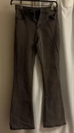 SHEINフレアデニム パンツ グレー