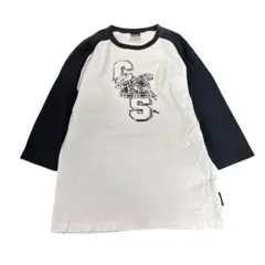 ラグランTシャツ　 Columbia リンガー　プリント　M 古着　8Baのサムネイル