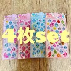 空気シール　きゅんPOP　ドロップジュエリー　ぷっくり　3D シール　しずく