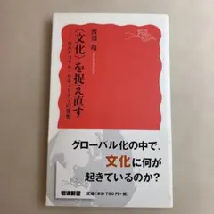 M5☆〈文化〉を捉え直す カルチュラル・セキュリティの発想 渡辺靖 岩波新書☆