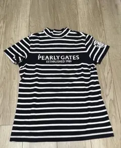 PEARLY GATES ストライプ半袖ポロシャツ