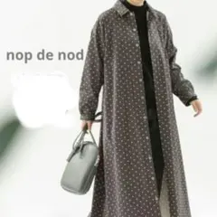 コットンサテンpolka コートワンピース　nop de nod
