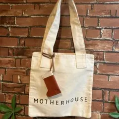 MOTHERHOUSE キャンバス ミニトートバッグ(レザーチャーム付き)のサムネイル