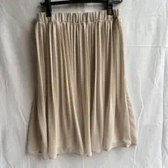 NATURAL BEAUTY BASIC シフォンプリーツスカート ギャザー M