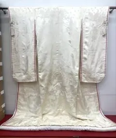 中古⚫︎正絹⚫︎シンプル打掛⚫︎白/赤紫⚫︎オーガンジー打掛の下着 