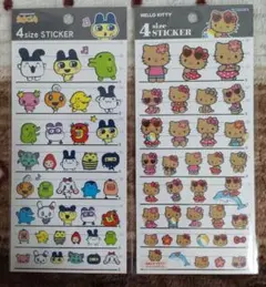 たまごっち 日焼けキティ 4サイズステッカー