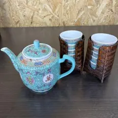 【まとめてお得】中国　景徳鎮　茶器セット　急須　湯呑　食器