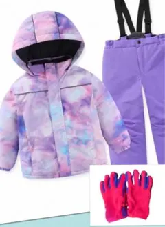 子ども用スキーウェアセット（ジャケット・パンツ） 120 手袋を贈る
