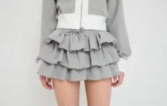 epine é frill skirt pants グレー　フリルスカートのサムネイル