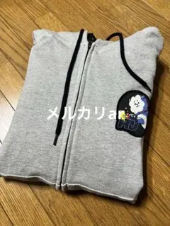 新品！タグ付！BT21 アールジェイ　RJ グレー　パーカー　フーディー　BTSのサムネイル