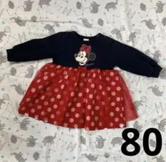 futafuta ミニーマウス 長袖ワンピース 80
