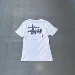 00s Stussy ストックロゴ　プリント　半袖　tシャツ　カットソー　メンズ