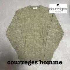 courrèges homme y2k ケーブルニット Lサイズ 総柄