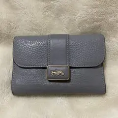 COACH グレー 三つ折り財布 COACH（コーチ） 残り一点 COACH CM437 ミニ トライフォールド