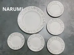 NARUMI Fine Ivory China花柄ケーキ皿セット※14日まで