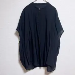ADORE アドーア 近年モデル フラットジョーゼットブラウス ネイビー