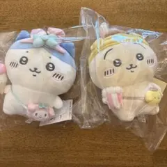 【新品】ちいかわ　うさぎ×ポムポムプリンぬいぐるみ　ハチワレ×マイメロディコラボ