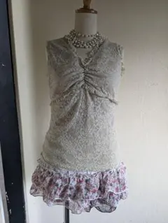 フェアリーグランジバレエコアy2kフリルミニスカート白