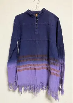 エスニック トップス グラデーション 青 紫