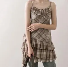 Olive de Olive 【美品】ラッフルリボンミニキャミワンピース