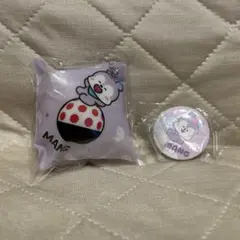 BT21 くら寿司 クッションチャーム 缶バッジ セット MANG