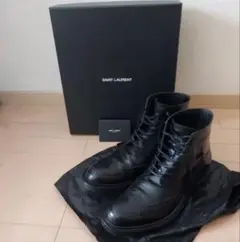 サンローランパリ ウィングチップ レースアップシューズ
