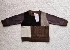 【新品】petit main パッチワーク ニットセーター　90センチ
