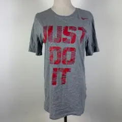 NIKE JUST DO IT プリント半袖Tシャツ　グレーレッドロゴのサムネイル