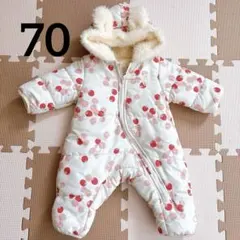 conoco いちご柄 アウター 70 ベビー ジャンプスーツ　ベビー服