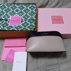 kate spade ポーチ ベージュ/ブラック