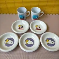 スヌーピー マグカップ2コ + 皿 5枚 セット
