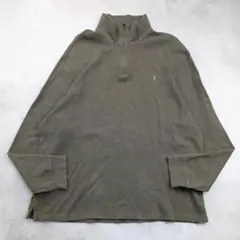 【大きいサイズ】ポロラルフローレン ハーフジップスウェット Estate Rib