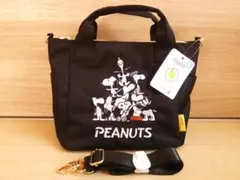 新品SNOOPY*トートバッグ*未使用カバン*送料無料レディース*黒色スヌーピー