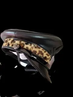 ハンドメイド軍帽 スカル レオパード