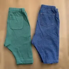 80cm ユニクロ　ベビー　レギンスパンツ　　7分丈　２枚セット　まとめ売り