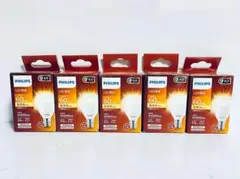 5個セット フィリップス LED電球 E17口金 60W相当 電球色 広配光