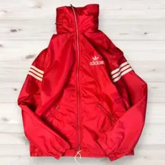 希少】アディダス デサント ジャージ L 赤 トレフォイル テック Y2K 訳有