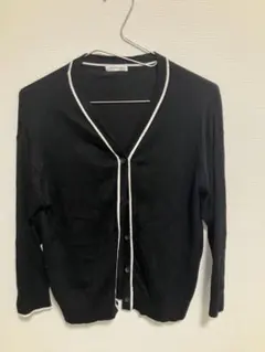 Honeys GLACIER ブラック 五分袖カーディガン L